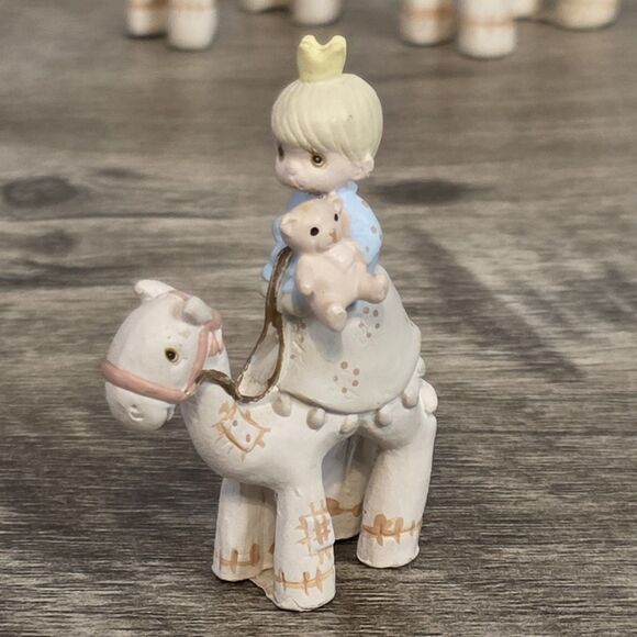 VTG Enesco Precious Moments “They Followed The Star” Miniature Pewter Magi 1990 - Picture 13 of 16